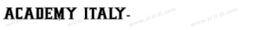 Academy Italy字体转换